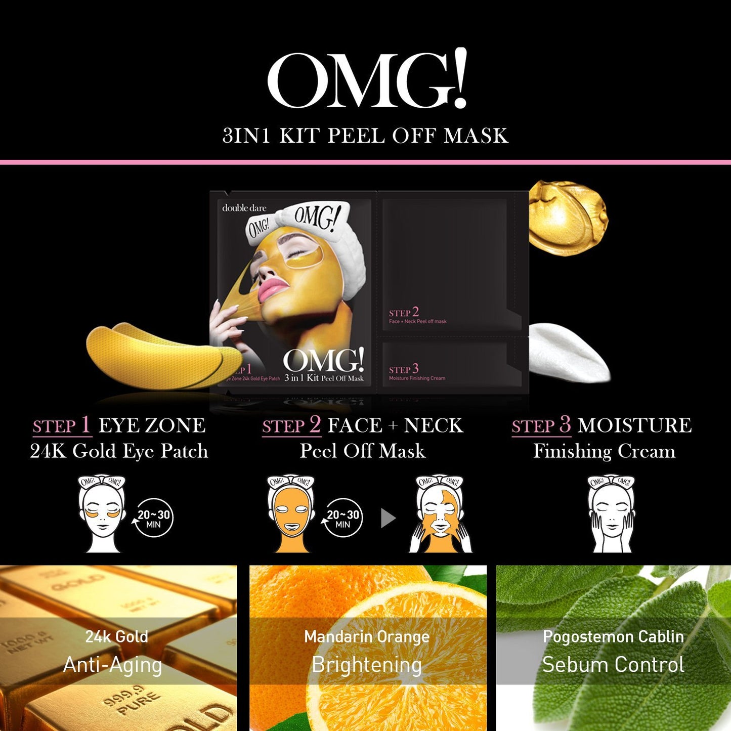OMG Mask - 3in 1 Gold Mask