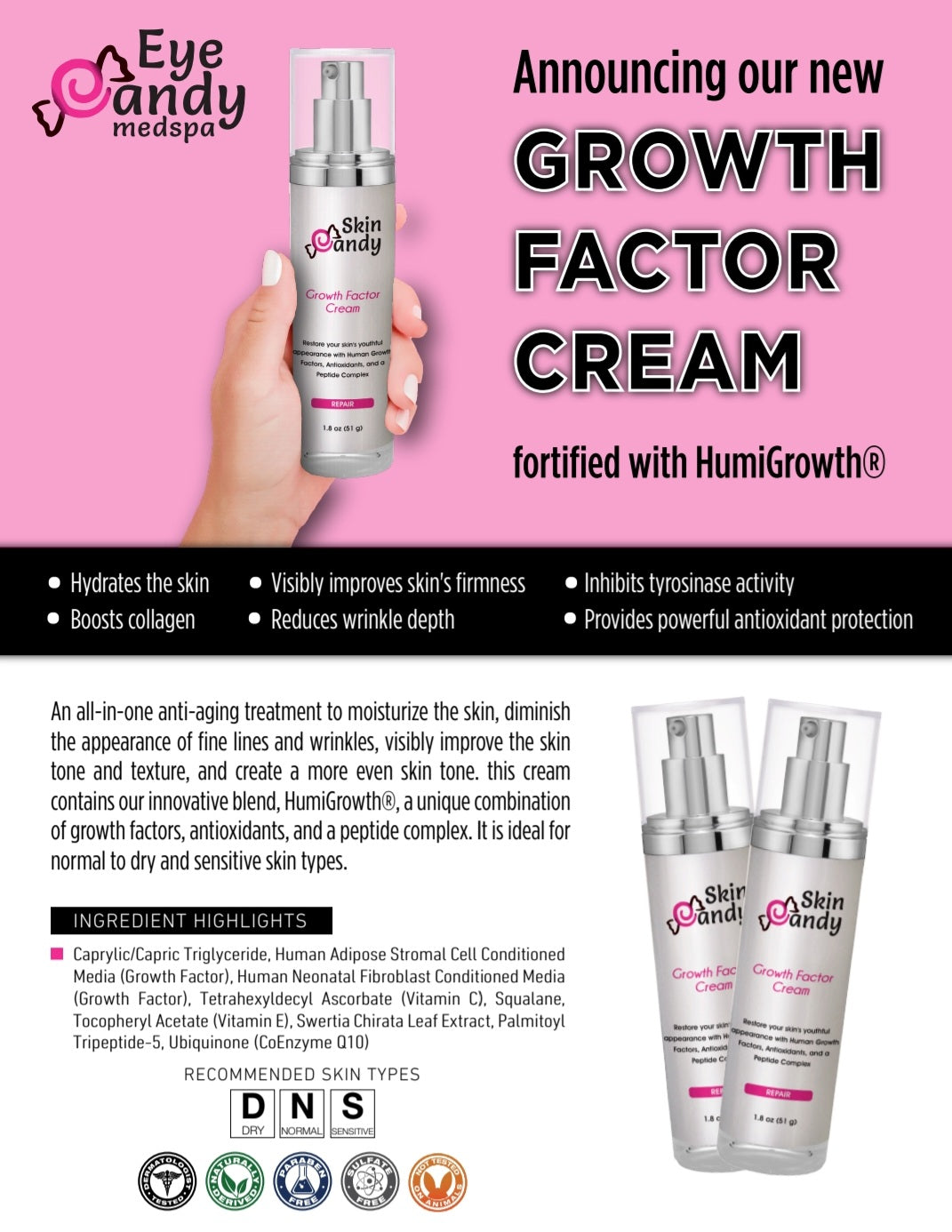 *Skin Candy Growth Factor Cream
